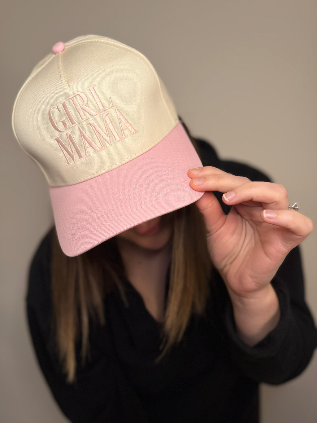Two Toned Girl Mama Trucker Hat