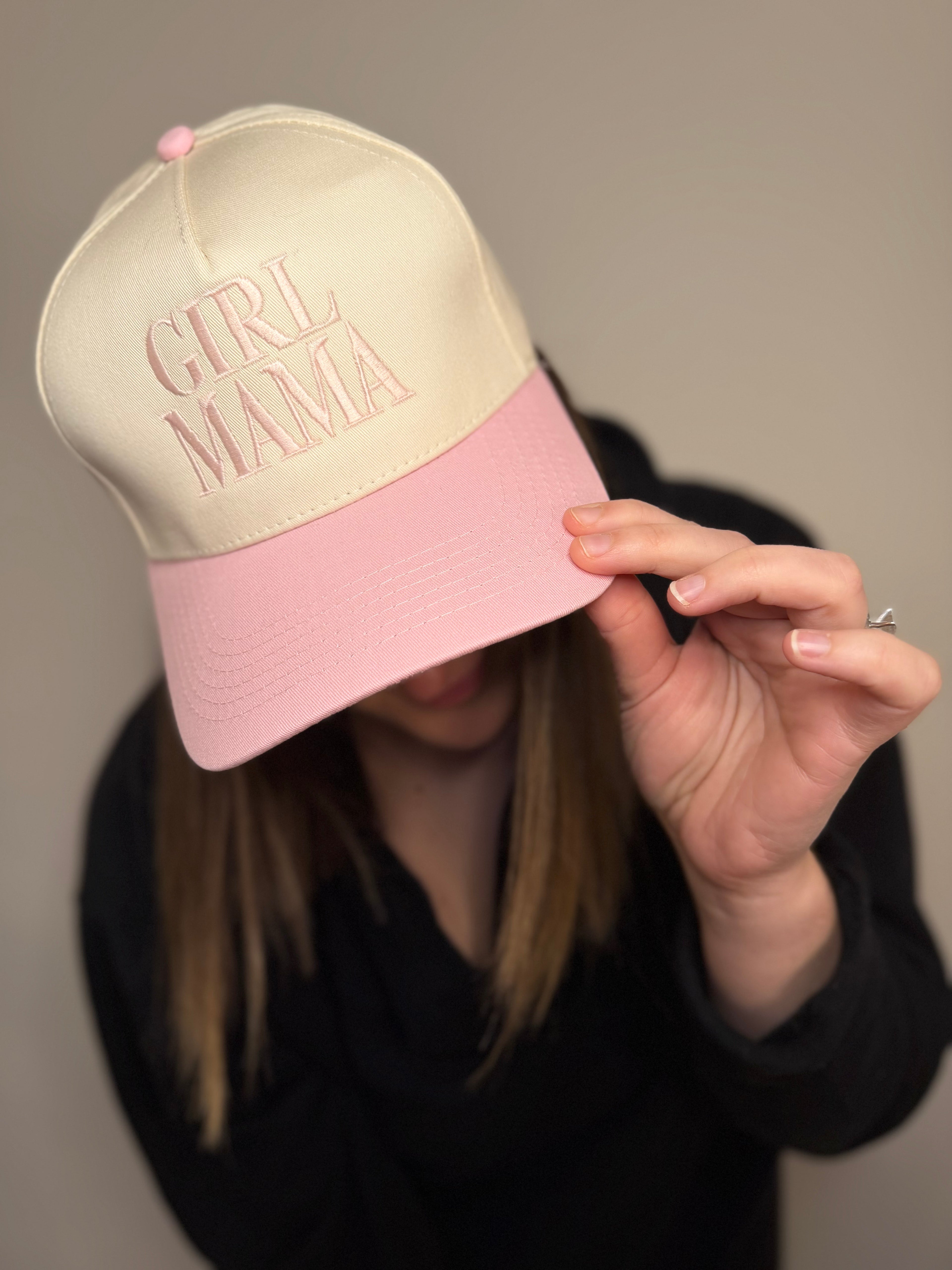 Two Toned Girl Mama Trucker Hat