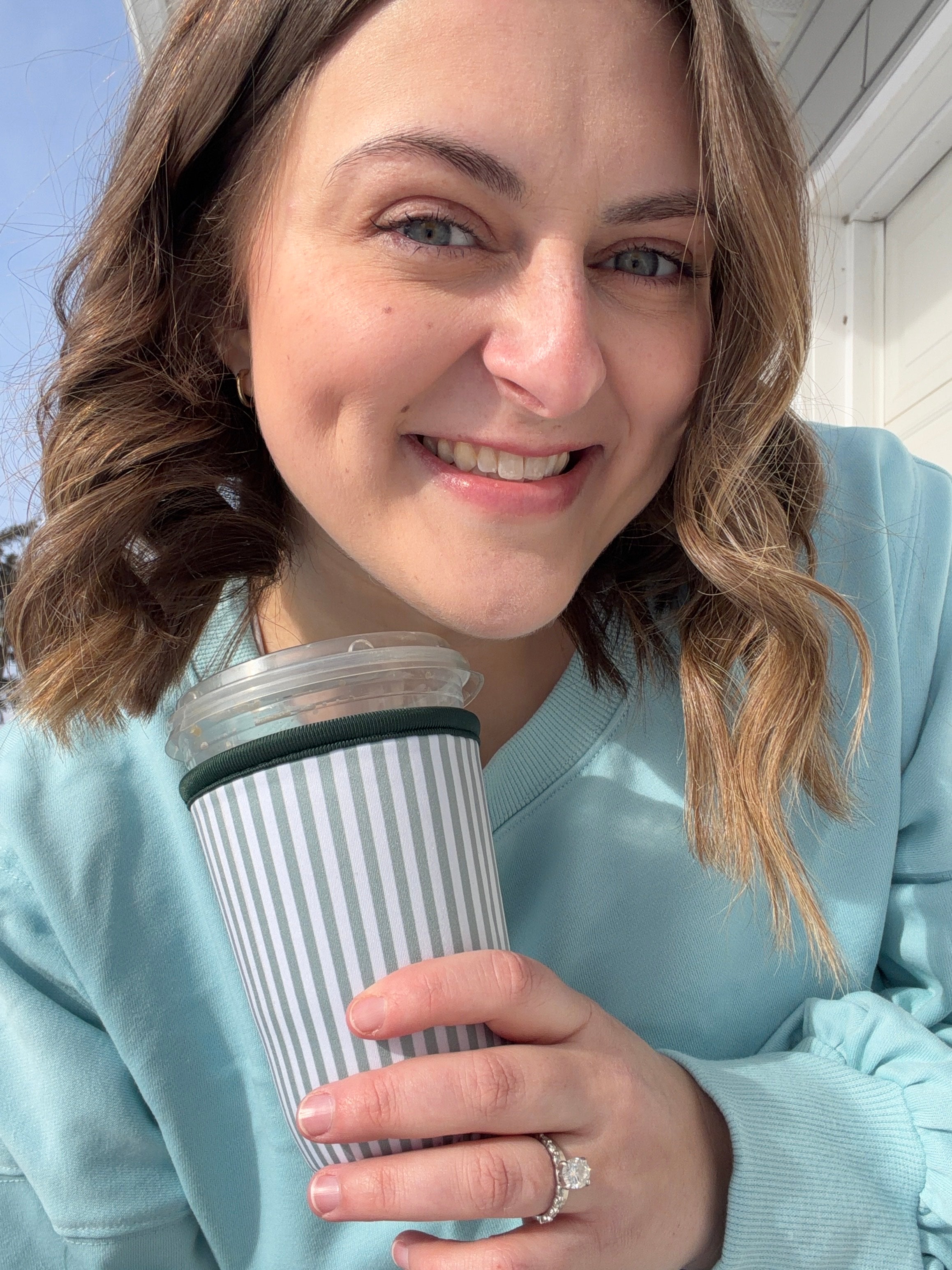 Green Queen Striped Drink Sleeve