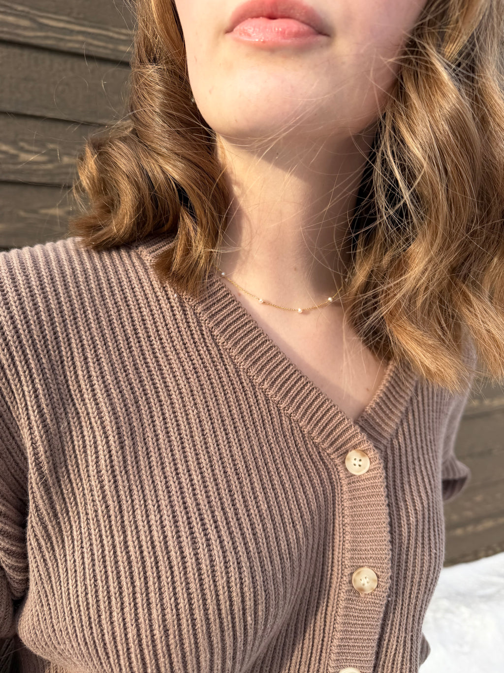 Sweetheart Dainty Pearl Necklace