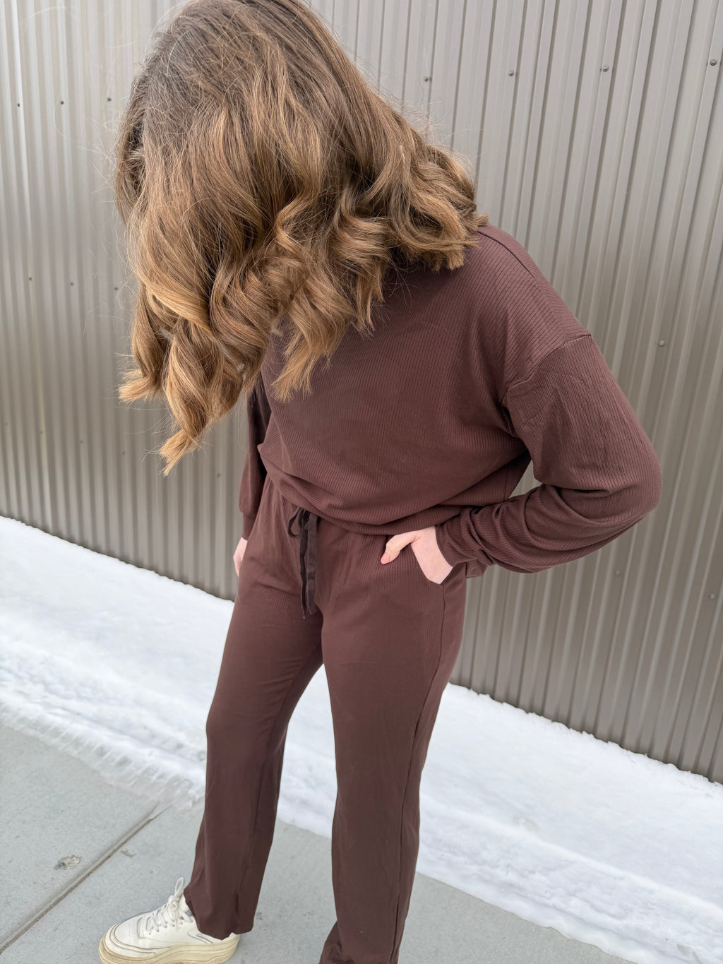 Ruby Relaxed Set in Brown Ember