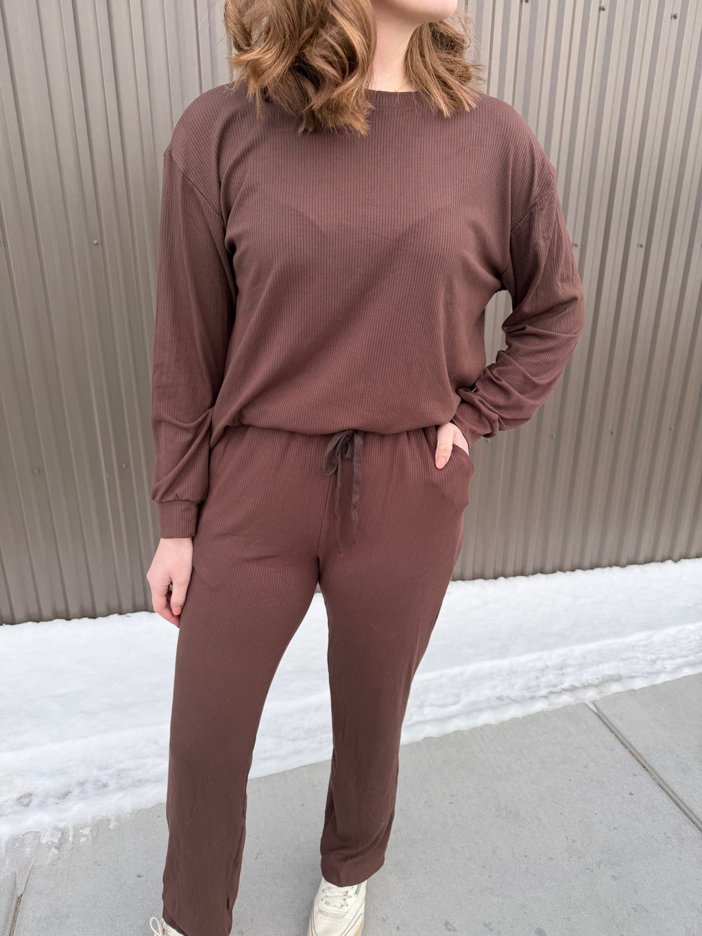 Ruby Relaxed Set in Brown Ember