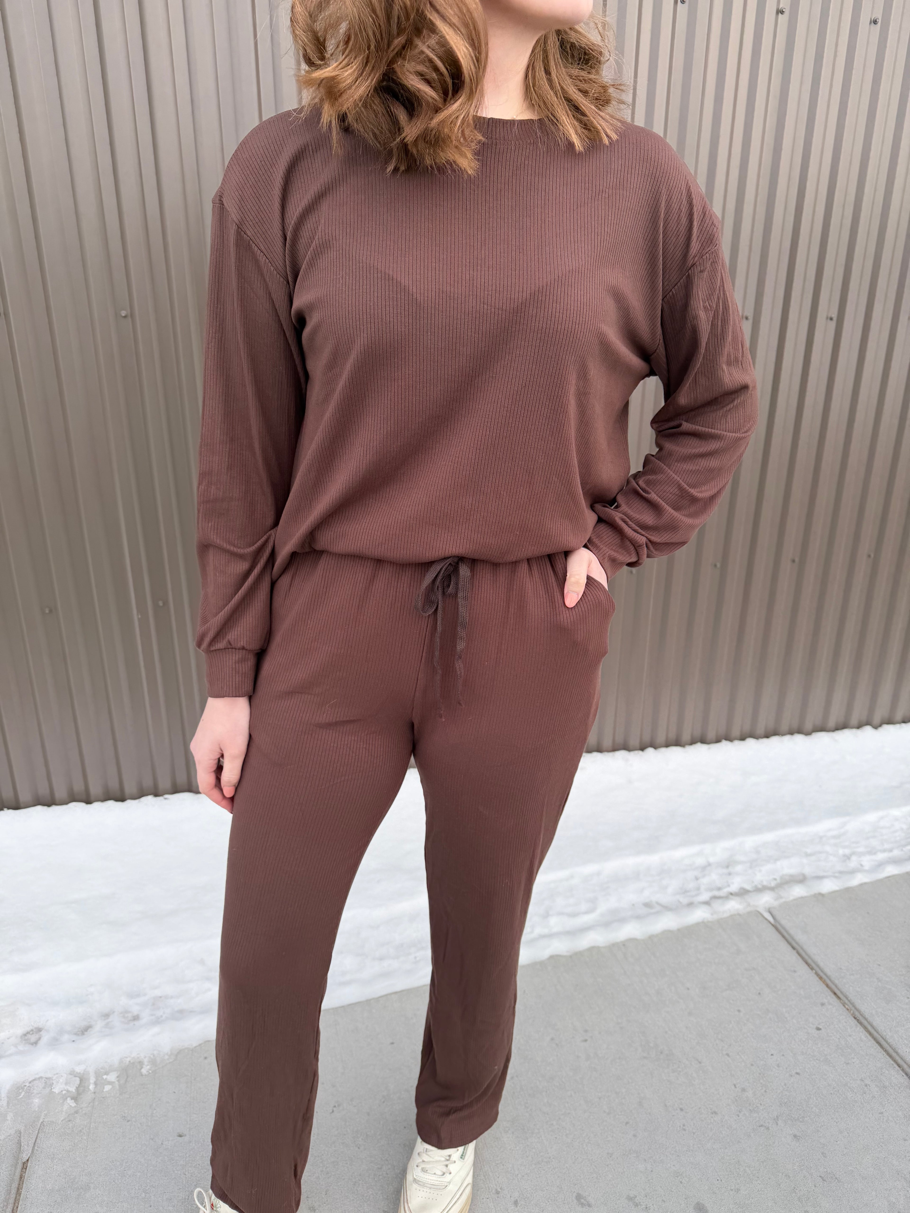 Ruby Relaxed Set in Brown Ember